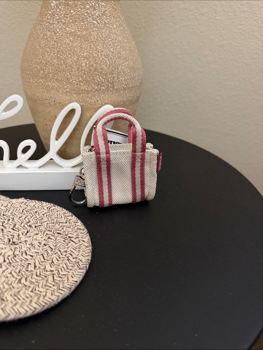 Victoria’s Secret Mini Canvas Tote Keychain